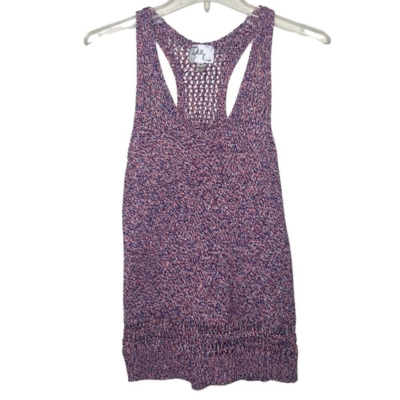 Milly of New York Vintage Racerback Open Knit Sweater Tank Size P (XS) - Picture 1 of 14